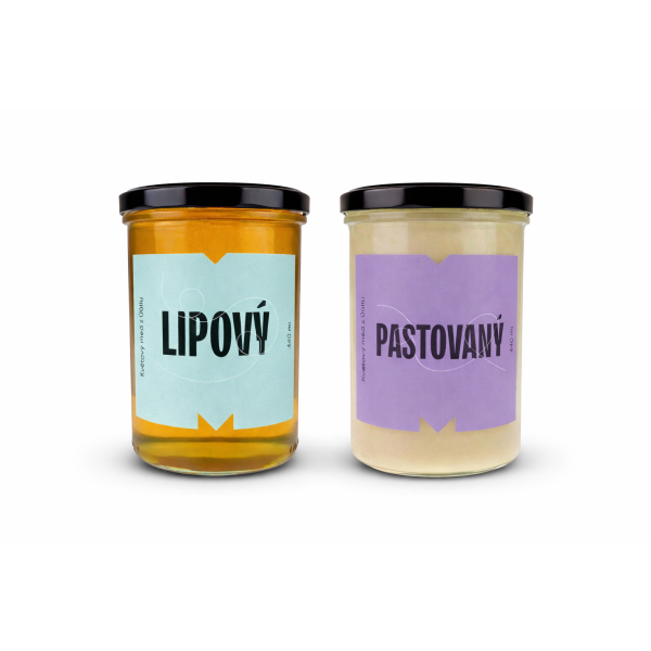 Výhodné balení – Lipový a pastovaný med 0,6 kg