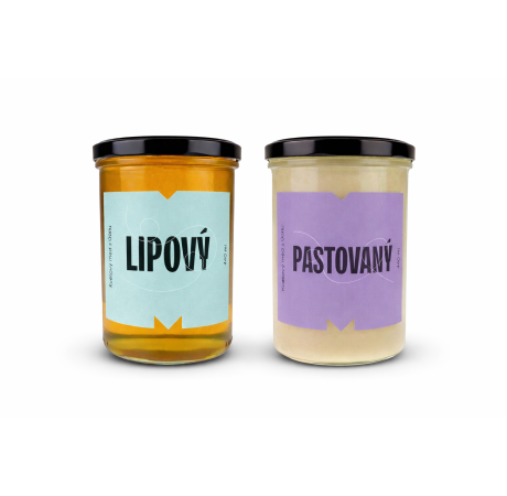 Výhodné balení – Lipový a pastovaný med 0,6 kg