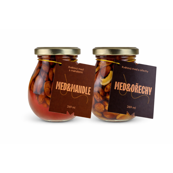 Výhodné balení – Květový med s mandlemi a ořechy