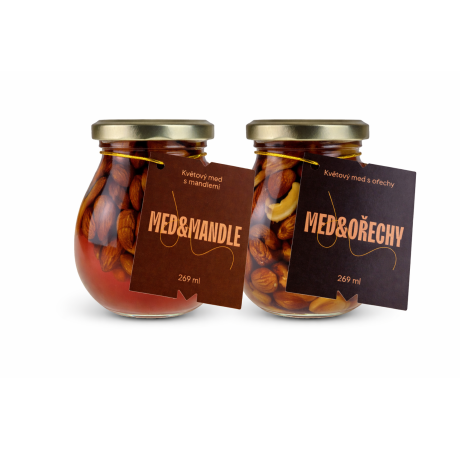 Výhodné balení – Květový med s mandlemi a ořechy