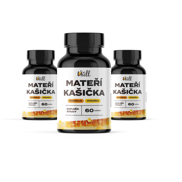 Výhodné balení- 3x Mateří kašička s propolisem a vitamínem C – doplněk stravy na podporu imunity (60 kapslí)