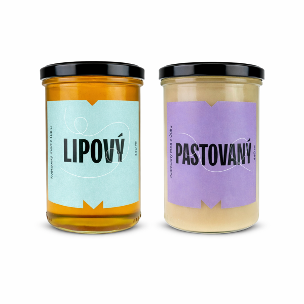 Výhodné balení – Lipový a pastovaný med 0,6 kg