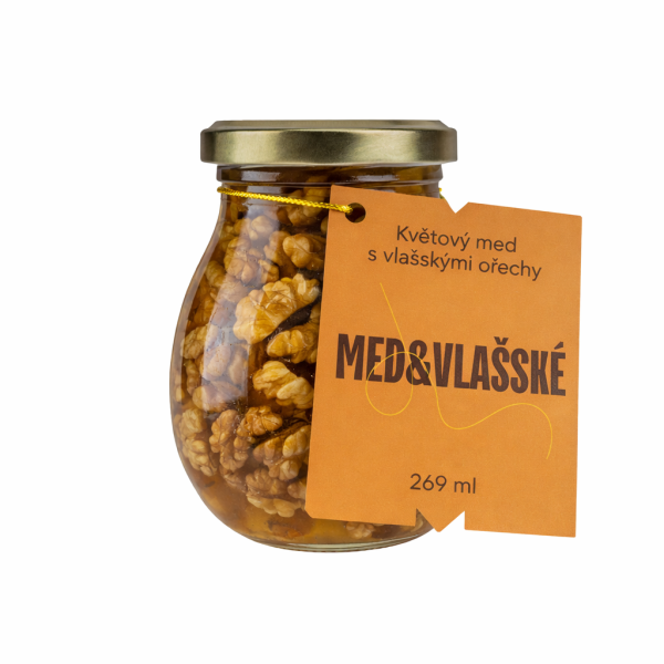 Med květový s vlašskými ořechy