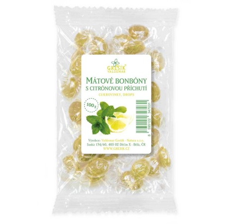 Mátové bonbóny s citrónovou příchutí