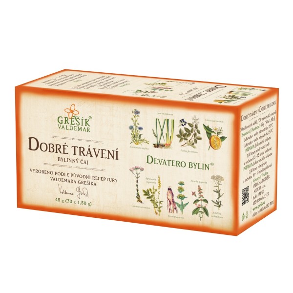 Dobré trávení – bylinný čaj 45 g (30 sáčků) | Grešík