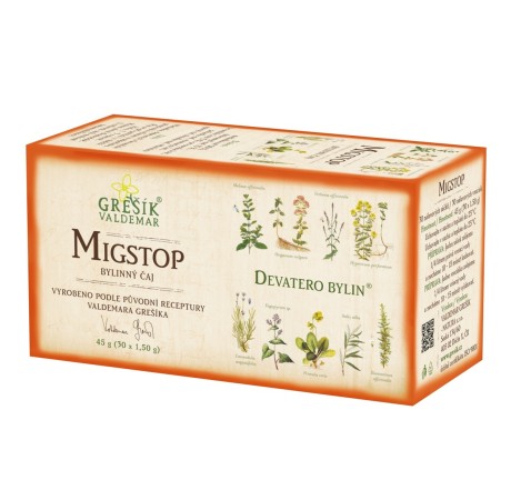 Migstop – bylinný porcovaný čaj 45 g (30 sáčků) | Grešík