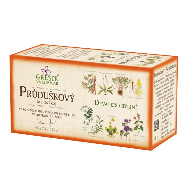 Průduškový – bylinný čaj 45 g (30 sáčků) | Grešík
