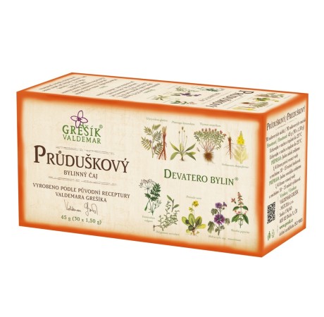 Průduškový – bylinný čaj 45 g (30 sáčků) | Grešík