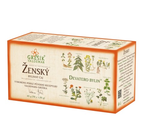 Ženský – bylinný porcovaný čaj 45 g | Grešík