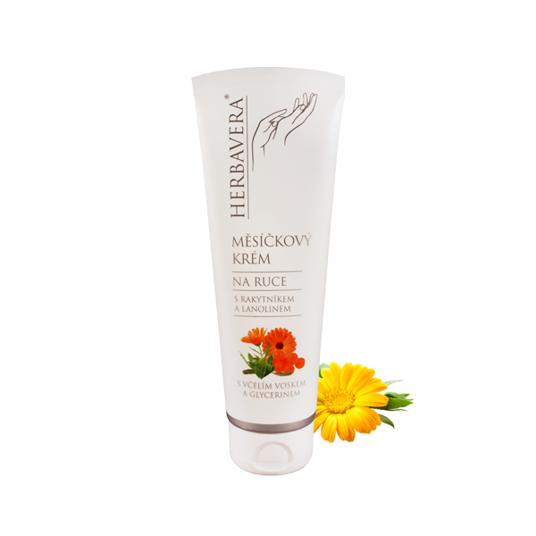 Měsíčkový krém na ruce s rakytníkem a lanolinem Herbavera 120 ml