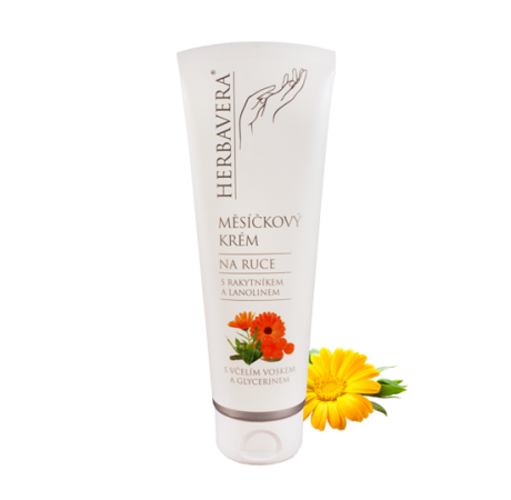 Měsíčkový krém na ruce s rakytníkem a lanolinem Herbavera 120 ml