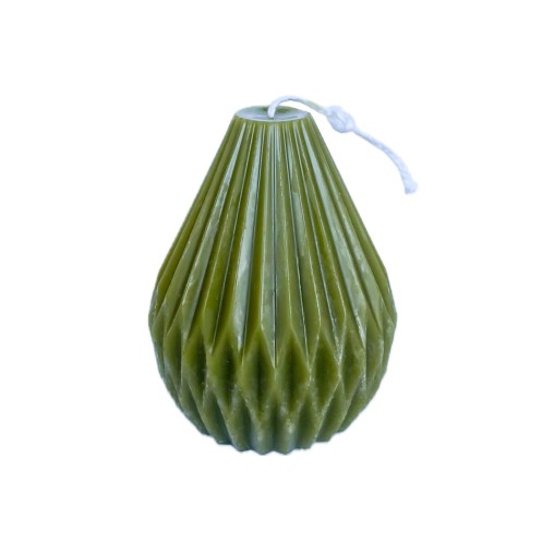 Svíčka ze včelího vosku - hruška zelená
