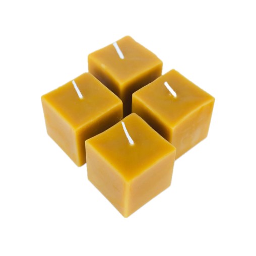 Svíčka ze včelího vosku - kostka malá přírodní