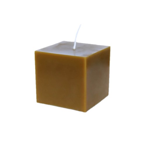 Svíčka ze včelího vosku - kostka velká přírodní