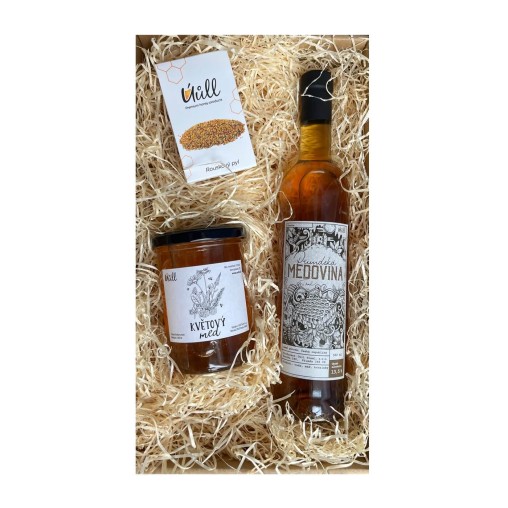 Dárkový balíček - medovina, med, pyl