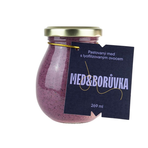 Květový pastovaný med s borůvkami