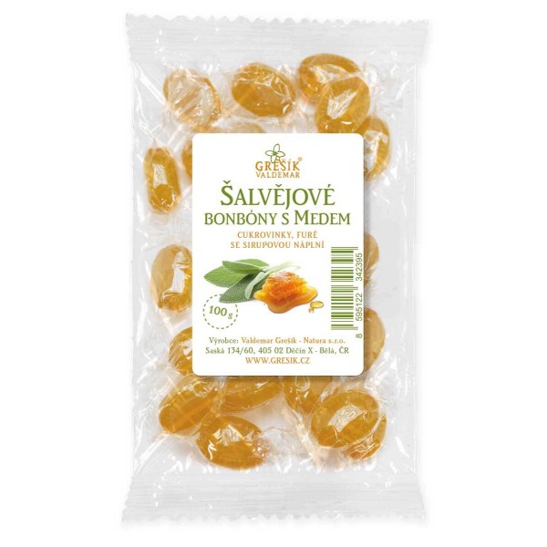 Šalvějové bonbóny s medem