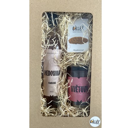 Dárkový balíček - medovina, med, pyl