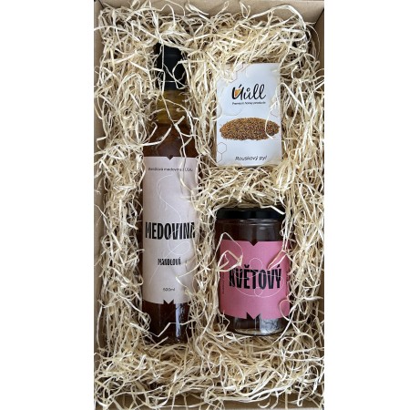 Dárkový balíček - medovina, med, pyl