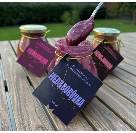 Výhodné balení – 3× Květový pastovaný med s borůvkami, jahodami a malinami