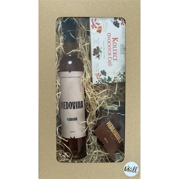 Dárkový balíček - medovina, mandle v medu, čaj