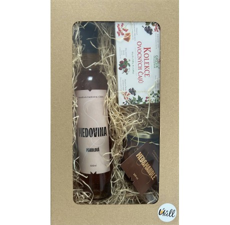 Dárkový balíček - medovina, mandle v medu, čaj