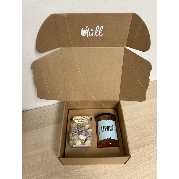 Dárkový balíček - Med lípový a Medovo-bylinné bonbony proti kašli