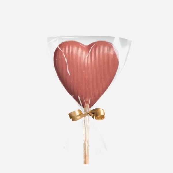 Čokoládové lízátko ruby srdíčko, 13 g