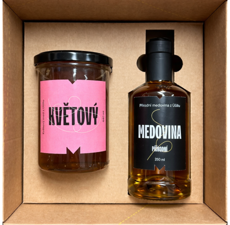 Dárkový balíček - Přírodní medovina a květový med