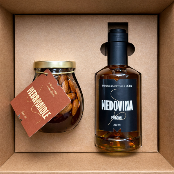 Dárkový balíček - Medovina přírodní a Med & mandle