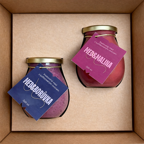 Dárkový balíček - Med s borůvkou a malinou