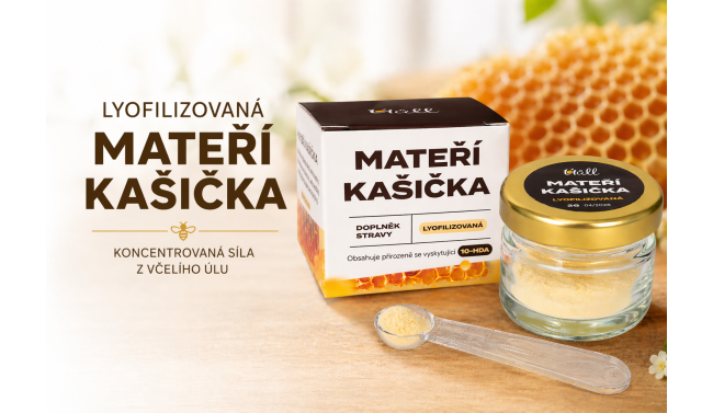 Mateří kašička lyofilizovaná: co to je, jak funguje a proč ji zařadit do života